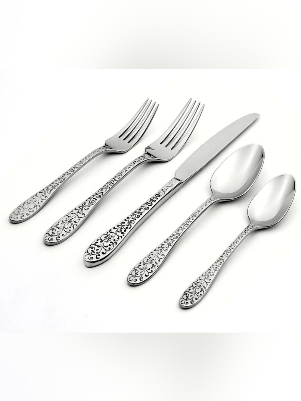 New Oneida Ivy Flourish 20-Pc Stainless Steel Flatware Set Service For 4